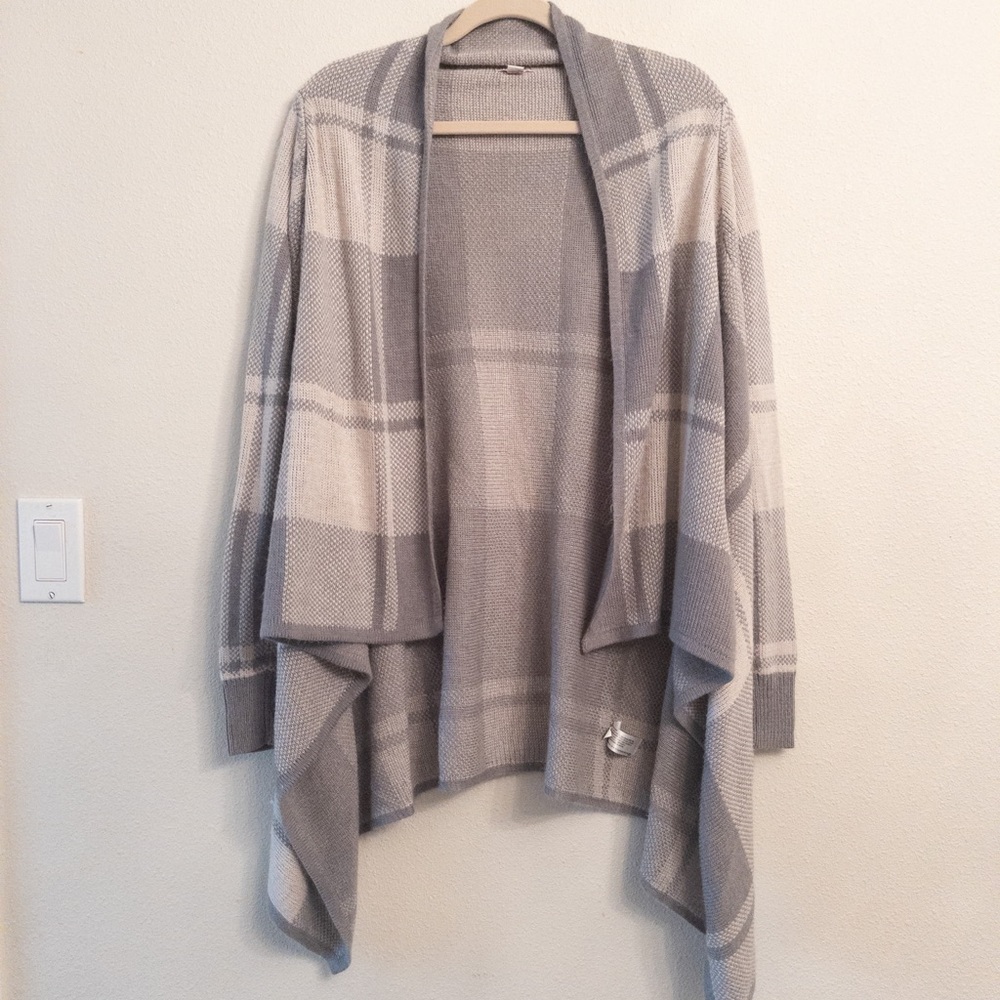 Merona Plaid Flannel Waterfall Cardigan